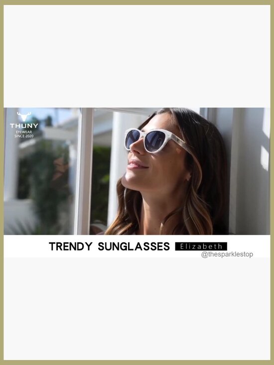 Polarized Cat Eye Sunglasses UV400 Protection Acetate Spring Hinge main image 7